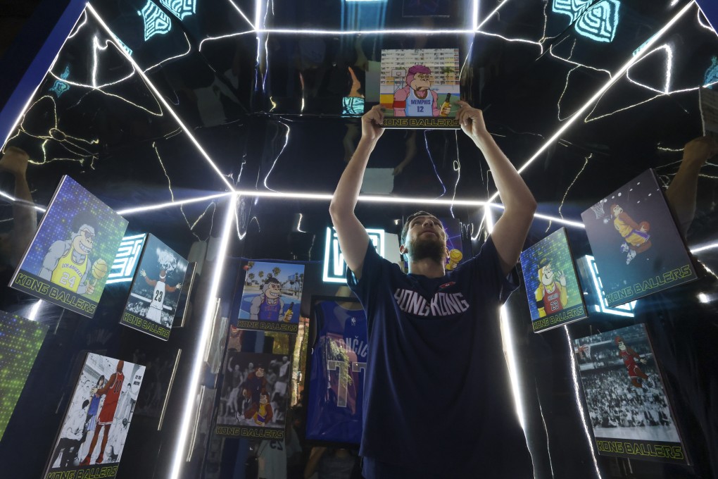 Duncan Reid, captain of the Hong Kong basketball team, attends the media preview of  Kong Ballers NBA X NFTs, Hong Kong’s first NFT project with a basketball theme, in Causeway Bay on June 9. Photo: Dickson Lee