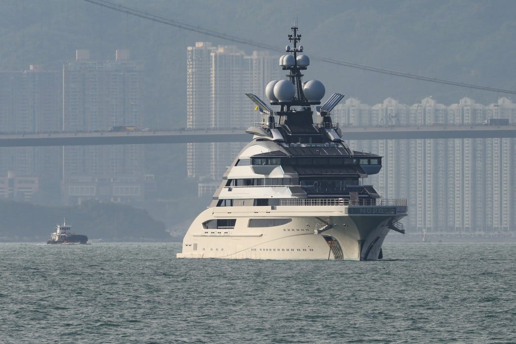 The 142 m (466 ft) superyacht Nord owned by Russian billionaire businessman Alexey Mordashov parked in the waters of Hong Kong. Photo: SCMP/Yik Yeung-man