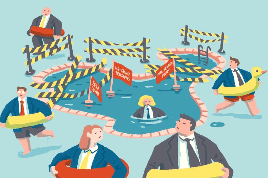 China’s efforts to lure foreign professionals into its talent pool have failed to make a splash, as restrictive policies and geopolitical tensions keep them away. Illustration: Perry Tse