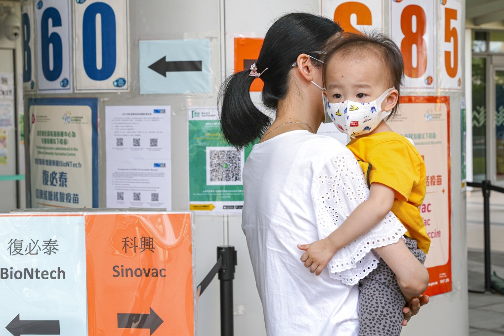Residents queue up to receive the Sinovac vaccine in Hong Kong. Photo: Yik Yeung-man