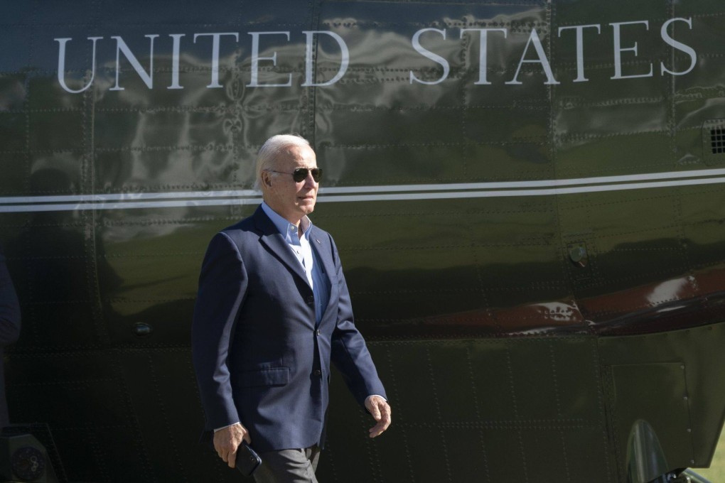 US President Joe Biden walks on the South Lawn of the White House. Photo: Bloomberg