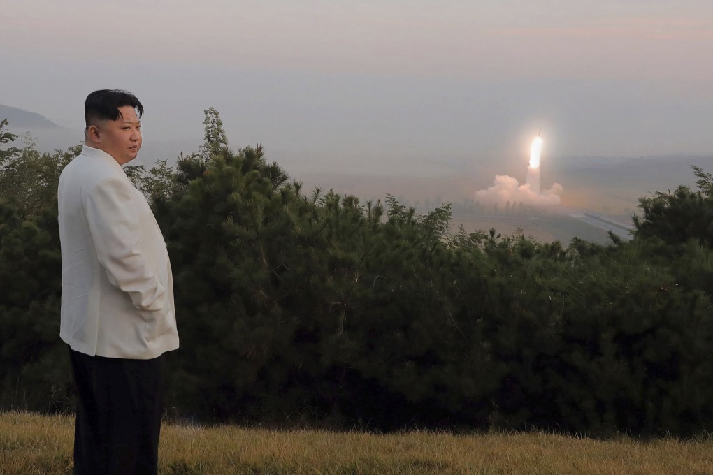 North Korean leader Kim Jong-un inspects a missile test in North Korea. File photo: KCNA/Korea News Service via AP
