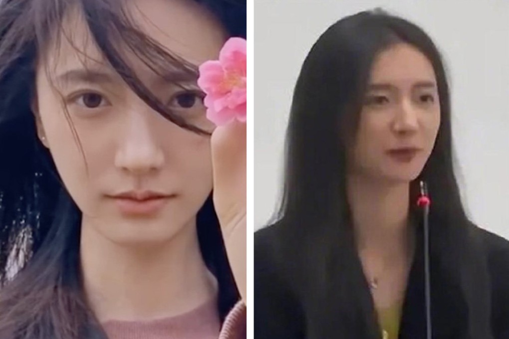 A teacher in China went viral for her attractive appearance, but some questioned why she was hired. Photo: SCMP composite