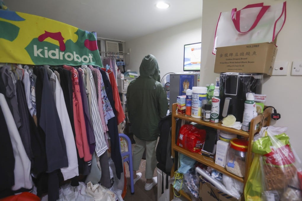 May in the tiny flat in Sai Ying Pun she was forced to move to after her time in a transitional home ran out before public housing became available. Photo: Edmond So