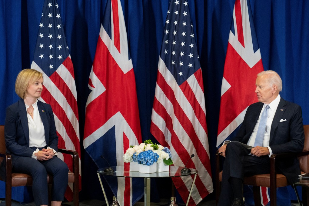 President Joe Biden criticized UK Prime Minister Liz Truss’s original economic plan that caused turmoil in the markets, saying it was a “mistake.” Photo: Pool via Reuters