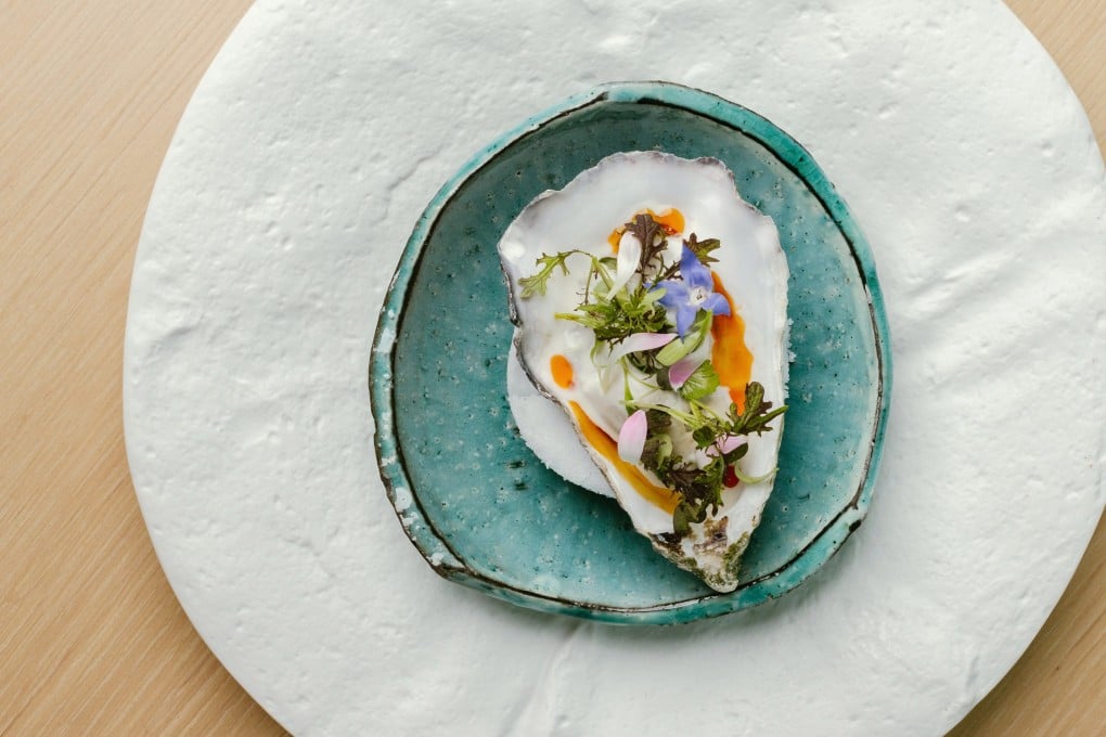 Gillardeau Oyster, tom kha, and aromatic oil at Plaa. Hong Kong’s new fine-dining Thai restaurant is the brainchild of award-winning chefs Ian Kittichai and Richie Lin. The two open up about how they met, and inspirations behind their unique take on local seafood. Photo: Plaa
