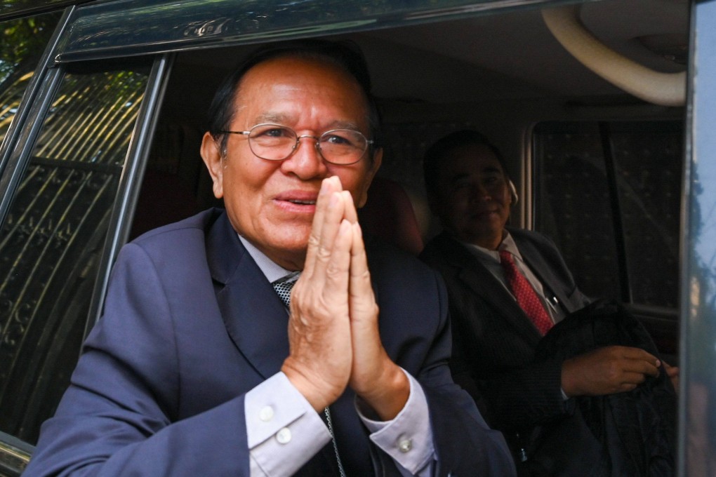 Kem Sokha, former leader of the now-dissolved Cambodia National Rescue Party, pictured before his treason trial. Photo: AFP