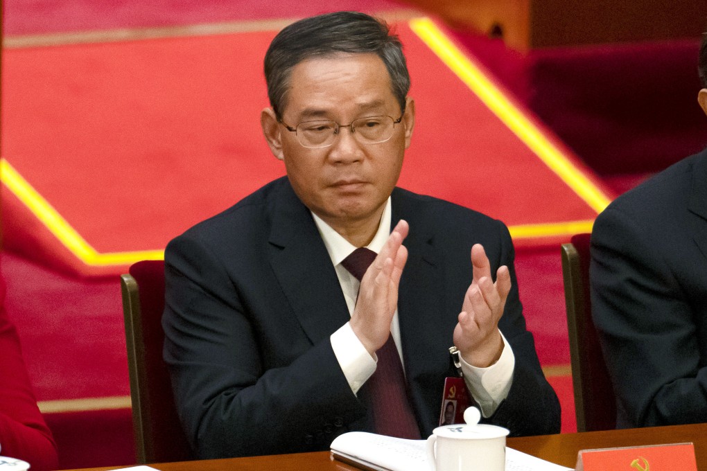 Li Qiang, the Communist Party secretary for Shanghai, at the opening ceremony of the national congress in Beijing on Sunday. Photo: AP
