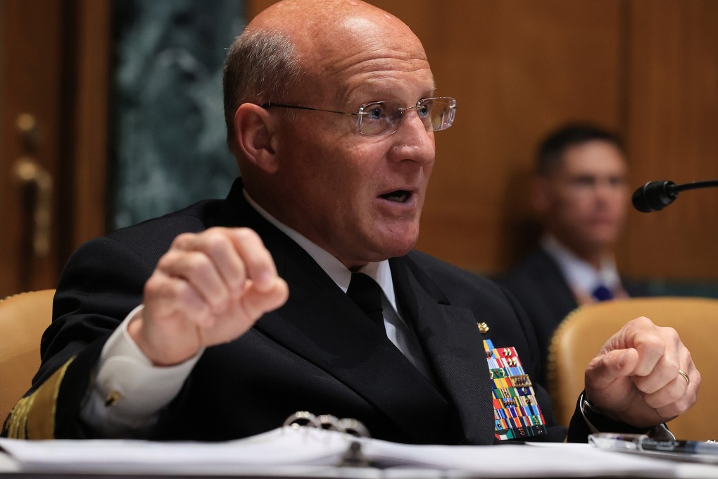 “When we talk about the 2027 window, in my mind, that has to be a 2022 window or potentially a 2023 window.” Chief of Naval Operations Admiral Michael Gilday said on Wednesday discussing the possibility of a mainland China invasion of Taiwan. Photo: Getty Images/TNS