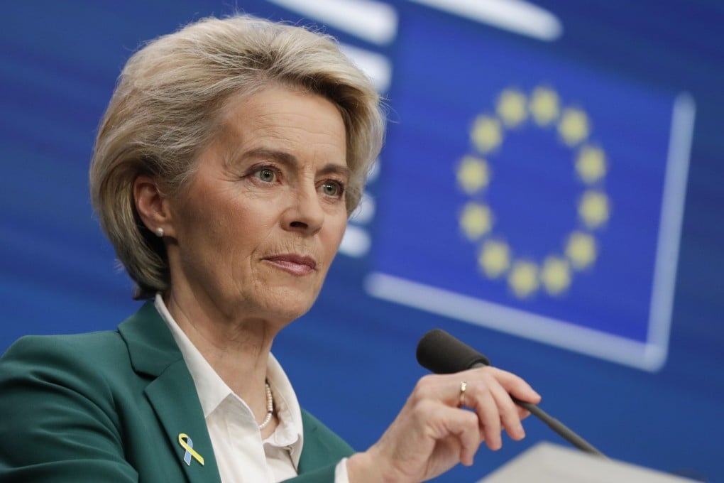 European Commission President Ursula von der Leyen announced the EU would give US$18 billion to help Ukraine. EPA-EFE