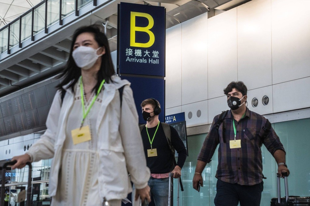 Travellers arriving at Hong Kong International Airport on September 26. Photo: Bloomberg