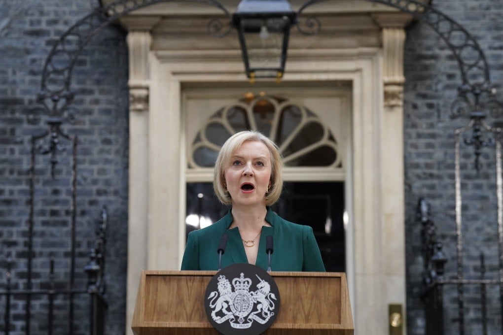 Liz Truss makes her final speech as prime minister. Photo: dpa