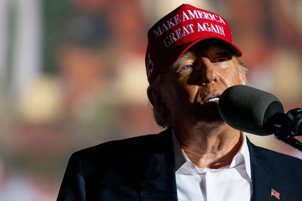 Former USPresident Donald Trump speaks at a rally in Robstown, Texas, on Saturday. Photo: AFP