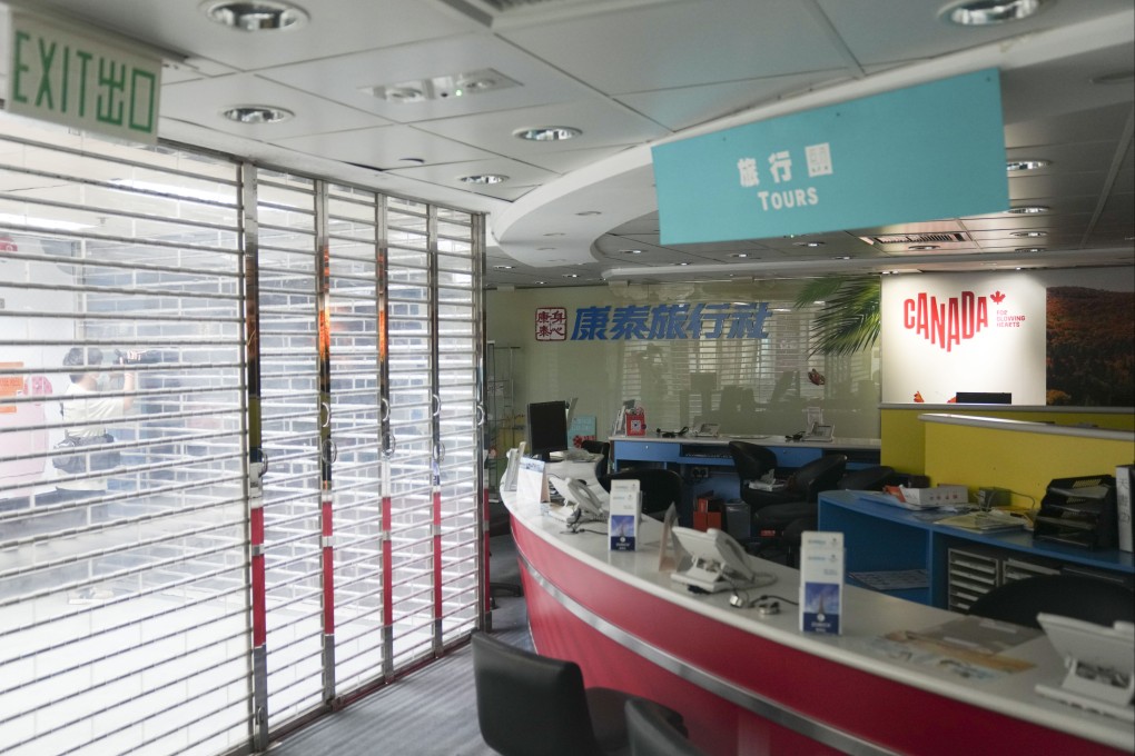 Hong Tai Travel has temporarily closed all of its branches. Photo: Sam Tsang