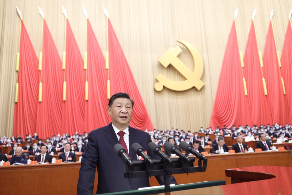 Chinese President Xi Jinping addresses the opening session of the 20th Communist Party congress, at the Great Hall of the People in Beijing on October 16. Photo: Xinhua