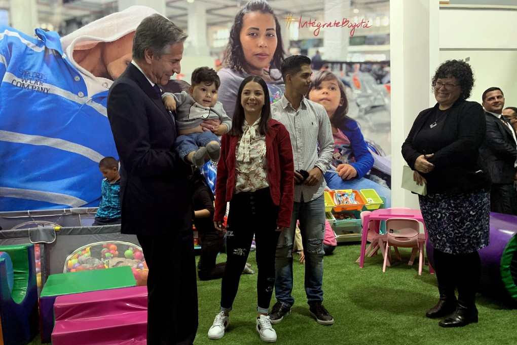 US Secretary of State, Antony Blinken, visits a migration centre, after showing his support for the Temporary Protected Status (TPS) programme. Photo: EPA-EFE