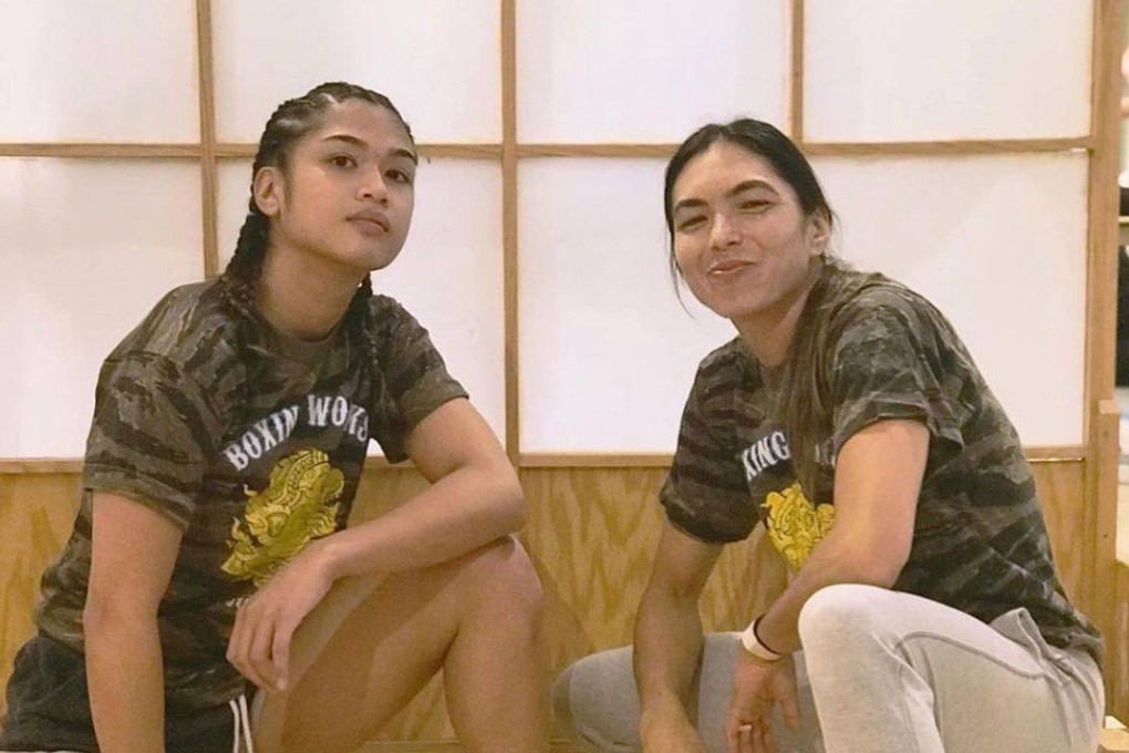 ONE Championship atomweight kickboxing champion Janet Todd (right) poses with training partner Jackie Buntan. Photo: Instagram/@jmcoakle