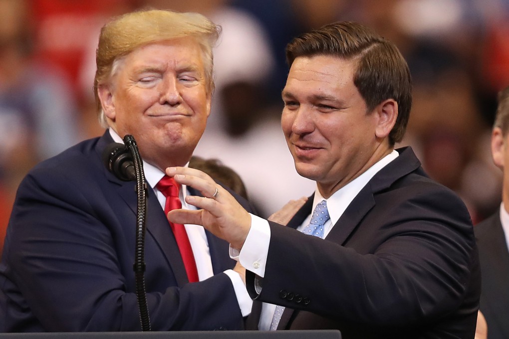 Donald Trump and Florida Governor Ron DeSantis in 2019. File photo: TNS