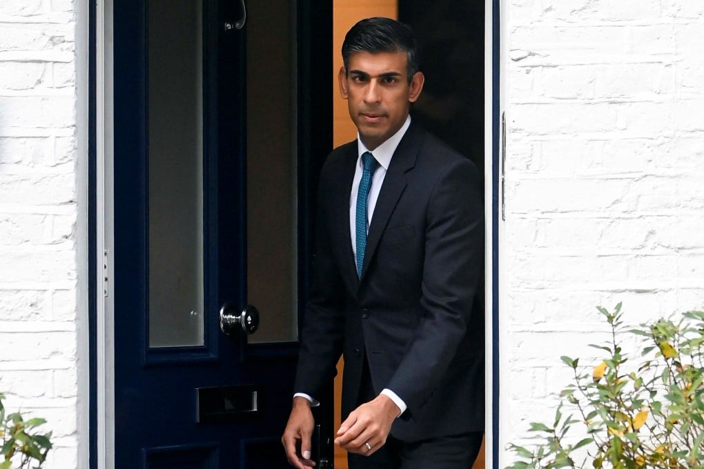 Rishi Sunak leaving his home in London. He will be the richest prime minister to occupy 10 Downing Street. Photo: Reuters