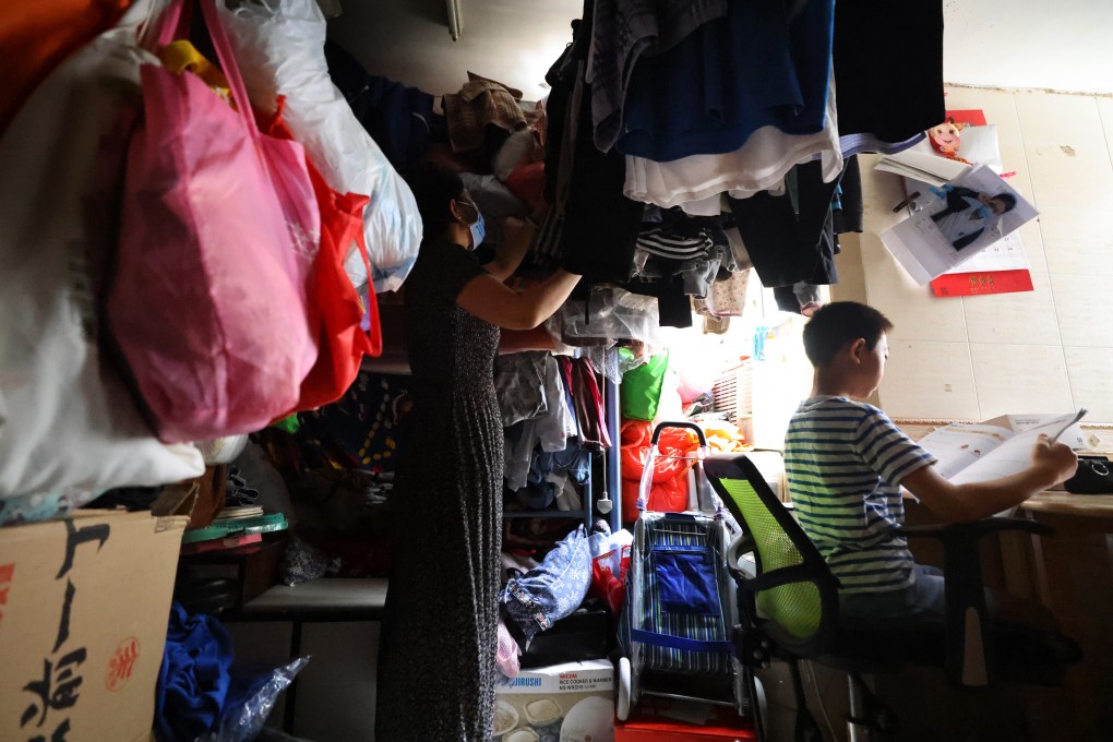 The Lee family of four live a 150-square-foot subdivided flat in Sham Shui Po. The “Strive and Rise” programme targets students living in subdivided flats, but there are doubts over how much it can do to address the underlying causes of poverty. Photo: Dickson Lee