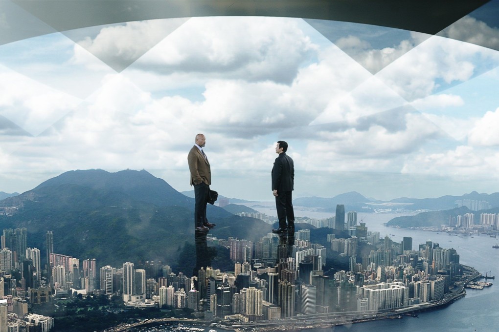 Dwayne Johnson (left) and Chin Han in a still from Skyscraper, a film which courted the Chinese market it wanted to break into with respect.