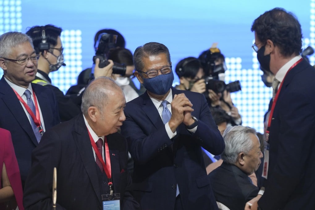 Hong Kong Financial Secretary Paul Chan attends the Global Financial Leaders’ Investment Summit held at the Four Seasons Hotel. Photo: Sam Tsang
