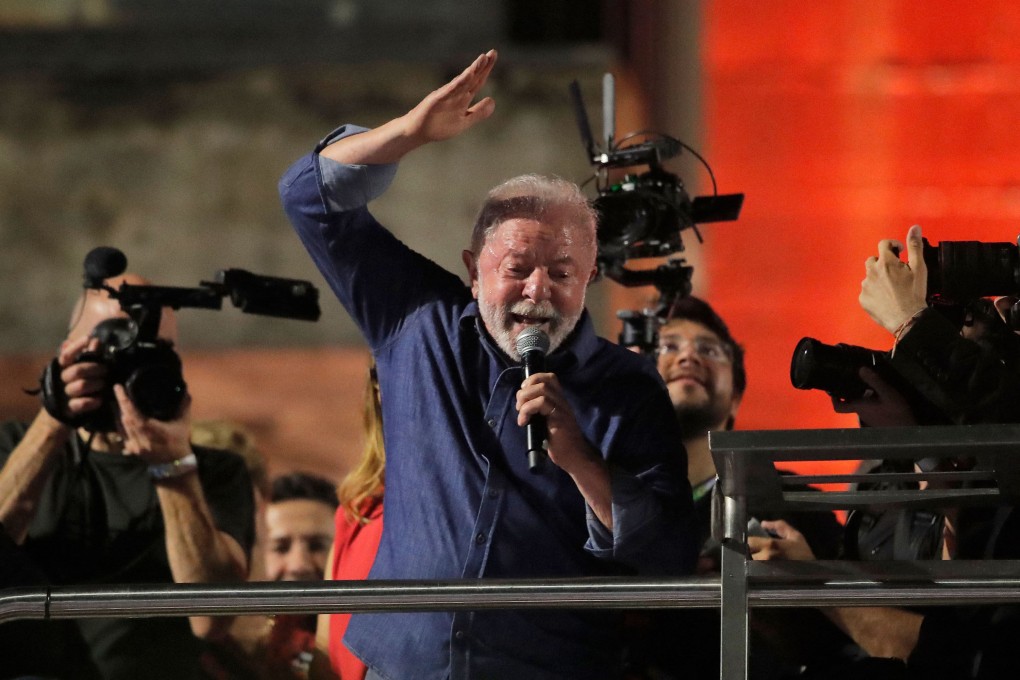 Brazilian President-elect Luiz Inacio Lula da Silva delivers a speech to supporters at the Paulista avenue after winning the presidential run-off election in Sao Paulo, Brazil, on October 30. Photo: AFP