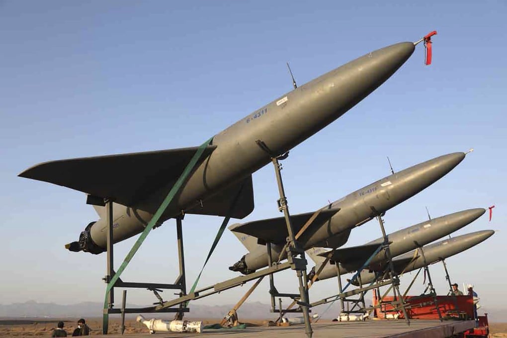 An image released in August shows drones prepared for launch during a military drill in Iran. Photo: Iranian Army via AP