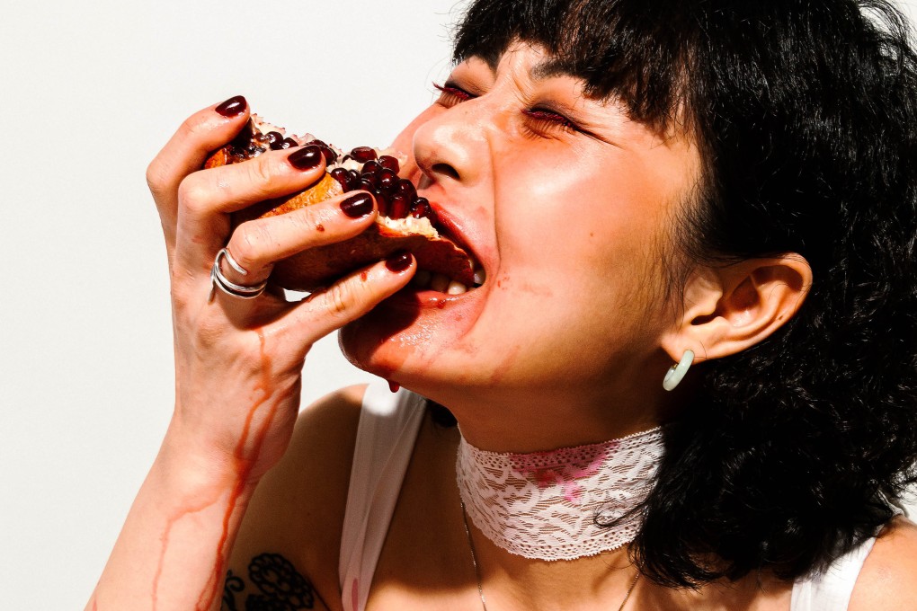 Jennifer Tang Wing-lam’s “Feed Me” is an exhibition of messy food and beautiful faces. Photo: Jennifer Tang Wing-lam