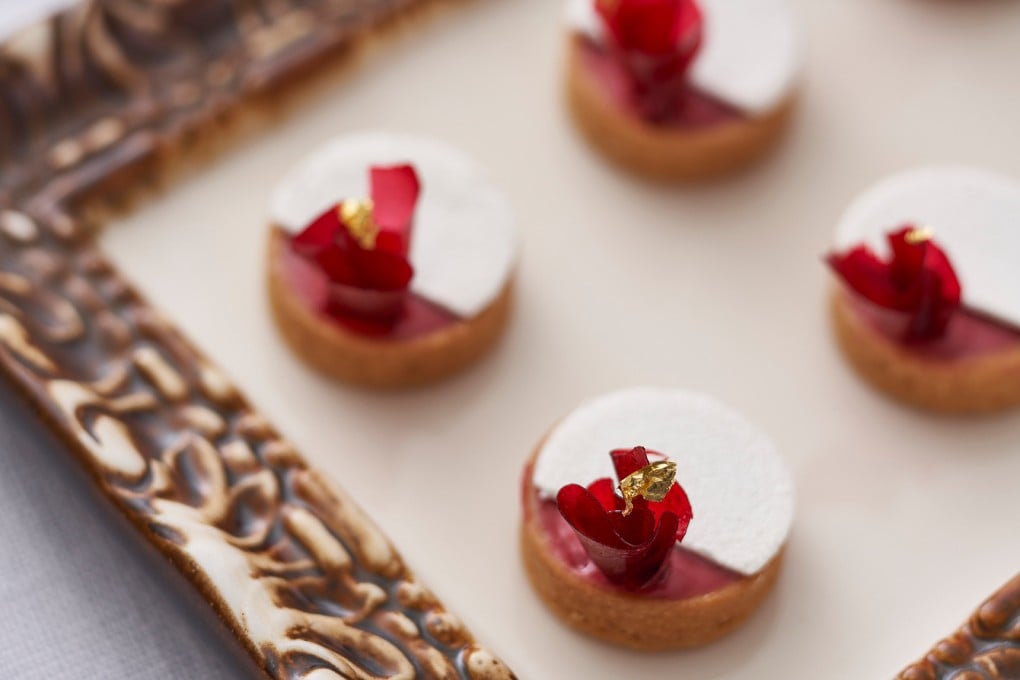 Valrhona raspberry vegan petits fours from the Grand Hyatt Hong Kong. These tiny desserts typically require great skill to craft. Photo: Grand Hyatt