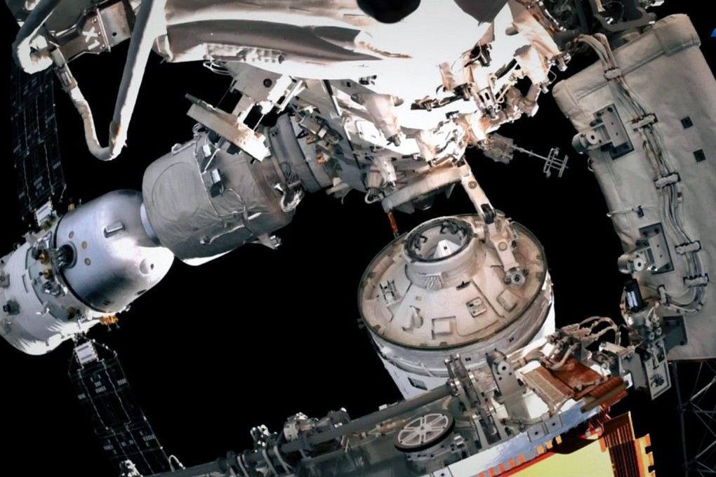 The Wentian laboratory module for China’s Tiangong space station completed in-orbit transposition on September 30. Photo: CMSA