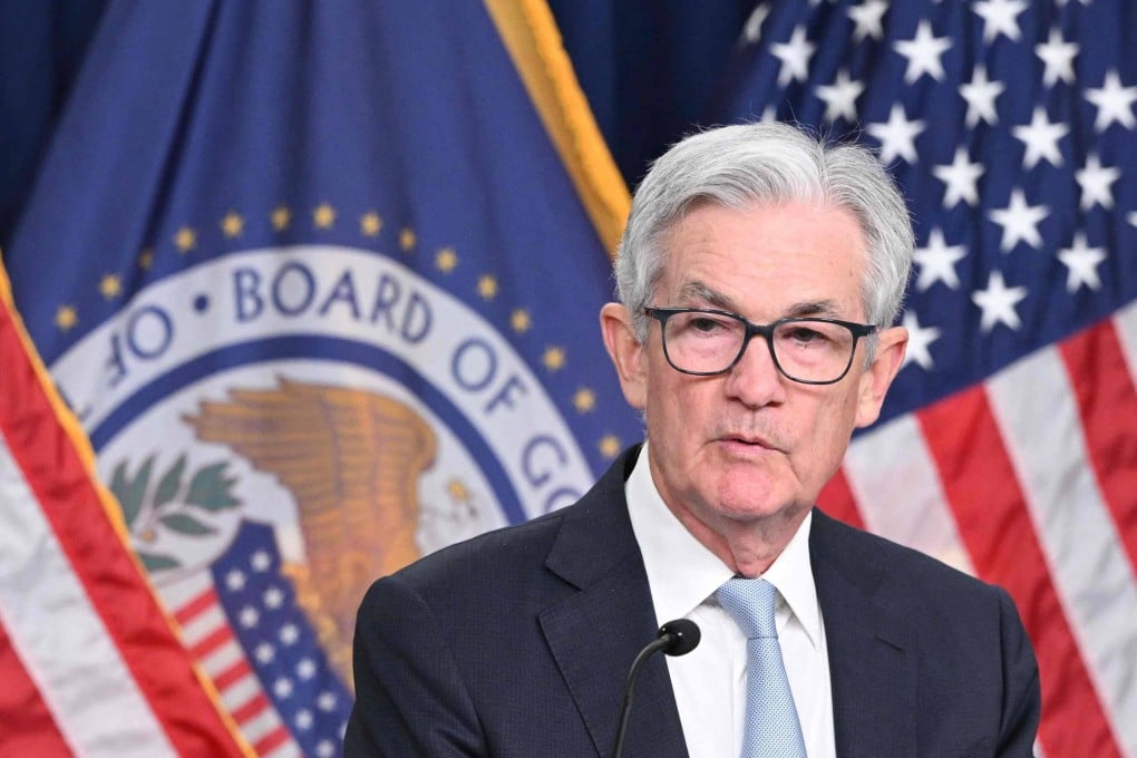 US Federal Reserve Board Chairman Jerome Powell speaks during a news conference in Washington on Wednesday. Photo: AFP