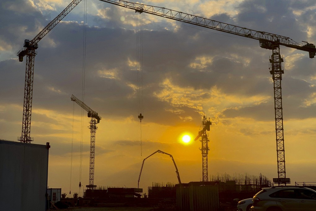 A construction site in suburban Shanghai. Sixteen developers have since August this year joined a pilot programme under which they can issue bonds or asset securitisation products that are guaranteed by China Bond Insurance. Photo: AFP