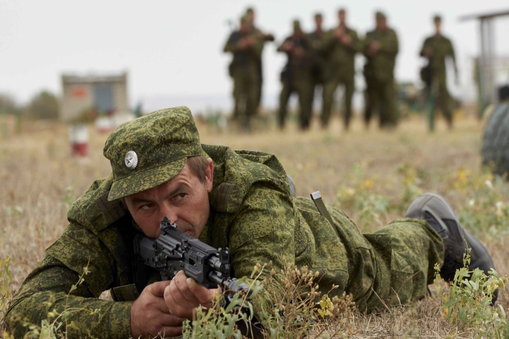 A Russian conscript training for war. Photo: dpa