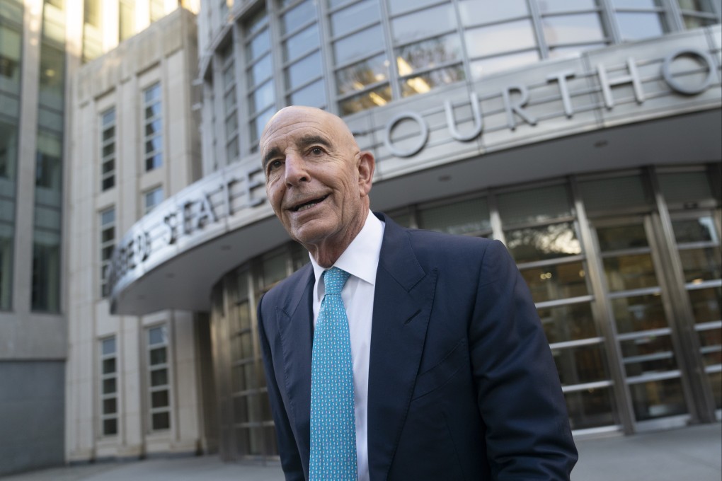 Tom Barrack leaves Brooklyn Federal Court on Wednesday. Photo: AP