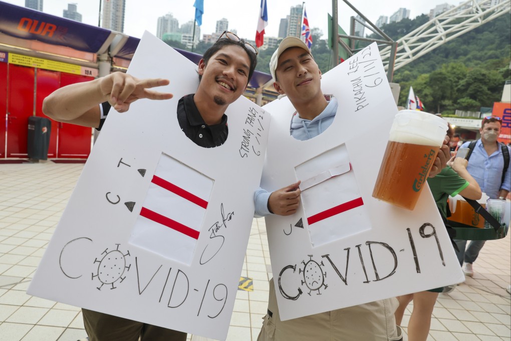 Fans on the last day at The Cathay Pacific/HSBC Hong Kong Sevens rugby tournament at the Hong Kong Stadium in Causeway Bay on November 6. Photo: Yik Yeung-man