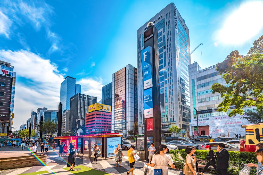 The Gangnam district in Seoul, South Korea. The nation’s exports contracted last month for the first time in two years, yet rental growth in Seoul’s office market is off the charts. Photo: Shutterstock