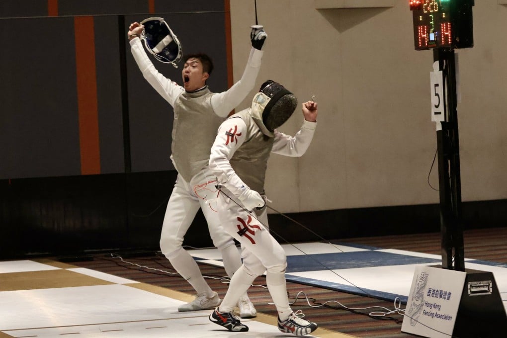 Cheung Ka-long yells out after beating Lawrence Ng in the Challenge Cups semi-final. Photo: Shirley Chui