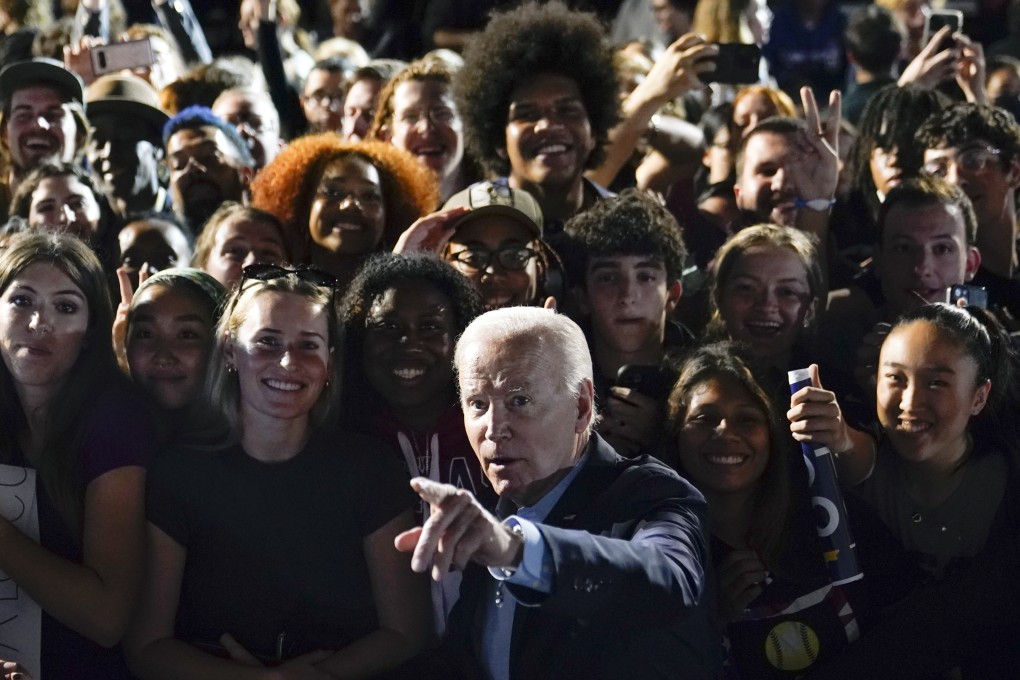President Joe Biden after a campaign event for New York Governor Kathy Hochul in Yonkers, New York. Photo: AP
