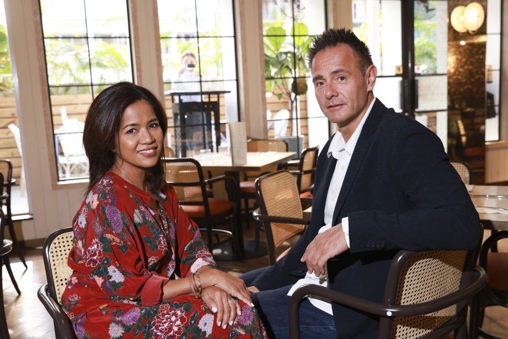 Mr Wolf owners Tom and Chai Hall at their restaurant in Central, Hong Kong. Photo: May Tse