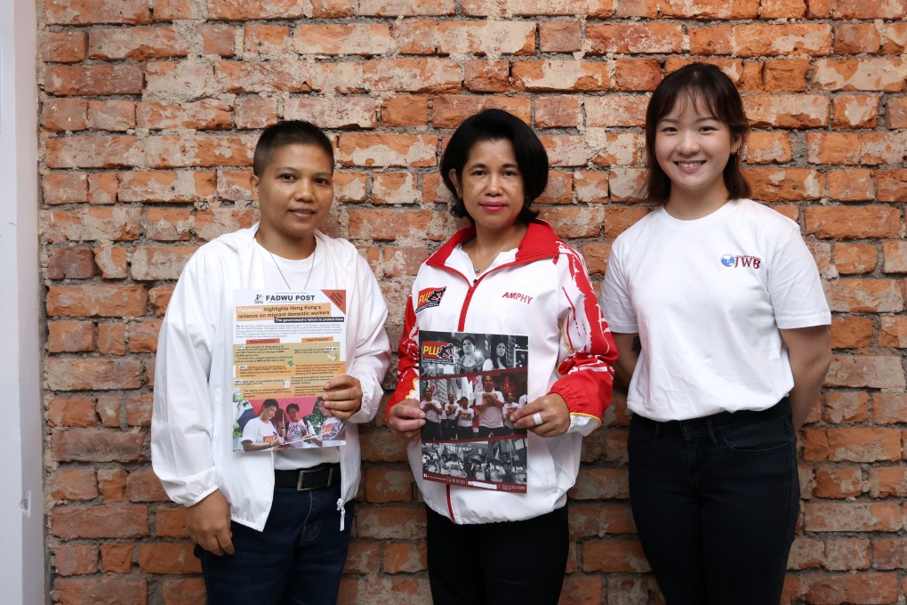 Jec Sernande (left), Armafe Gipulan Cajiben and Jaime Wong. Photo: Jonathan Wong