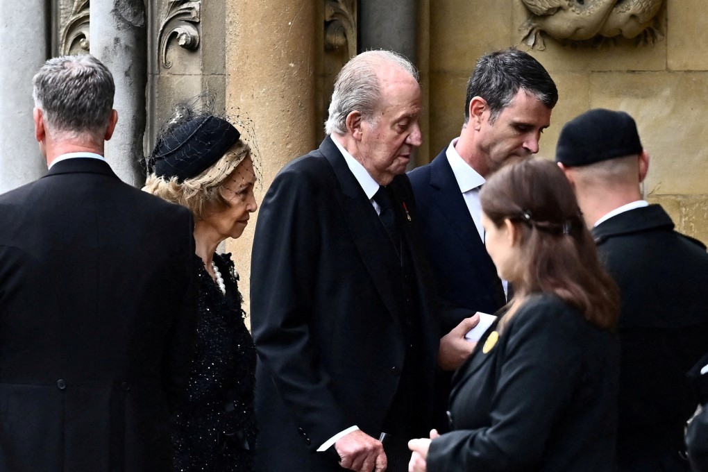 Spain’s former King Juan Carlos arriving for the funeral of Queen Elizabeth II in September. Photo: Reuters