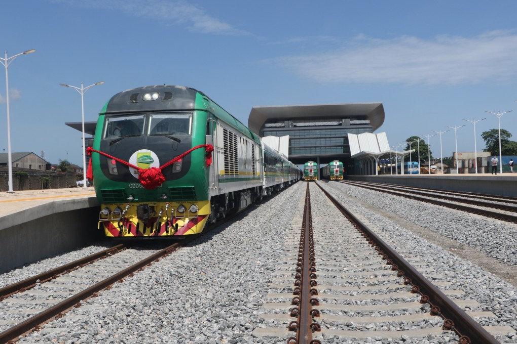 Trains are parked at the Mobolaji Johnson Railway Station of the Chinese-built Lagos-Ibadan railway in Lagos, Nigeria. While Chinese banks make up about a fifth of all lending to Africa, China’s lending to the continent has slowed during the pandemic. Photo: Xinhua