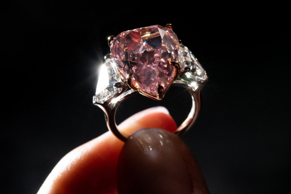 The Fortune Pink, an exceptionally rare giant gemstone. Photo: AFP