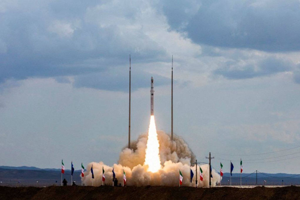Last week, Iran said it tested the Ghaem-100, its first three-stage space launch vehicle, which would be able to place satellites in an orbit. Photo: AFP