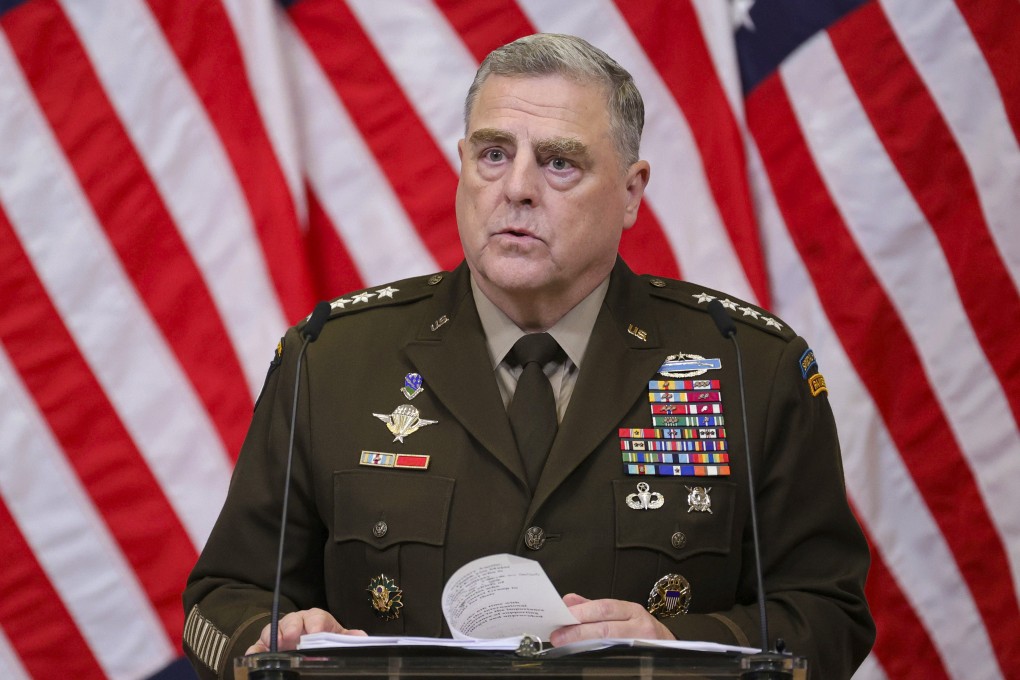 Chairman of the Joint Chiefs of Staff General Mark Milley urged Beijing to learn from Russia’s invasion of Ukraine, which he called a “tremendous strategic miscalculation”. Photo: AP
