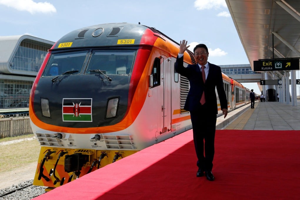 Wu Peng, then China’s ambassador to Kenya, pictured in 2019 at the Nairobi terminal of the Standard Gauge Railway line, which was financed by the Chinese government. Photo: Reuters
