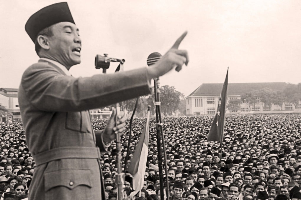 Sukarno addresses a rally of 200,000 people in Macassar, demanding independence from the Netherlands in an undated photo. To equate the “Asia by Asians” vision to the Monroe Doctrine is the ultimate insult to Asia’s desire to determine its own fate. Photo: AFP