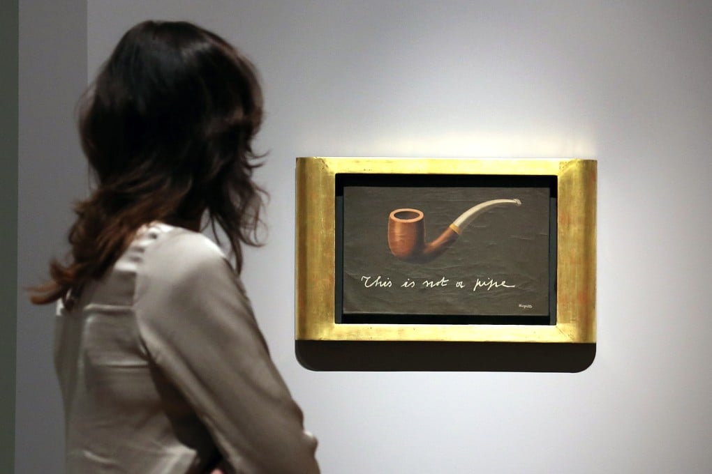 Rene Magritte’s The Treachery of Images, on display at Germany’s Schirn Kunsthalle, in 2017. Since the early 20th century, word art has been used to question norms and subvert conventions. Photo: Getty Images