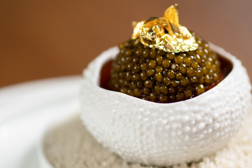 Chef Richard Ekkebus’ uni, cauliflower, lobster and caviar dish at his Michelin-star restaurant, Amber. In the instagram era, chefs are focusing on the appearance of their dishes as much as the taste. Photo: Amber